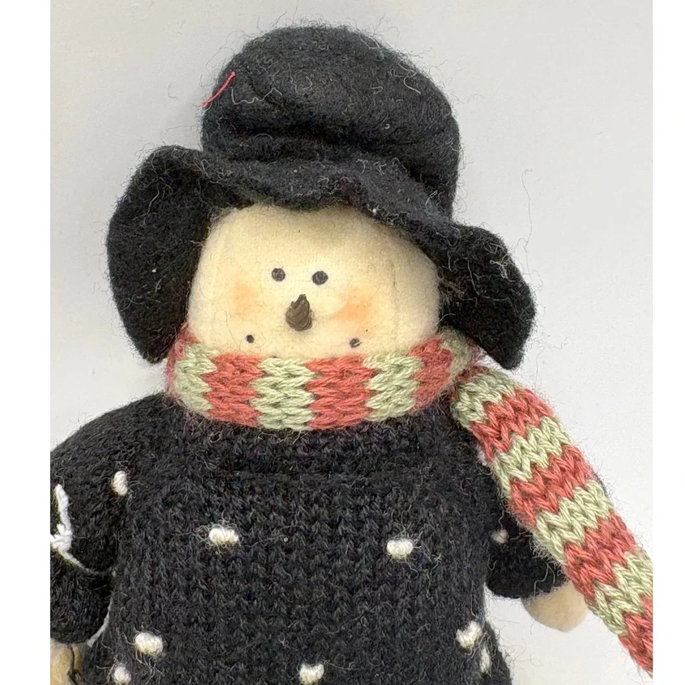 Vintage Miss Heather's Plum Pudding Snowmen Set of 2 Artisan Flair Christmas NWT